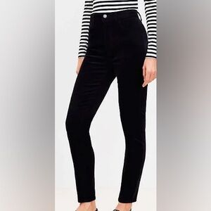 Loft Velvet Black Skinny Pants